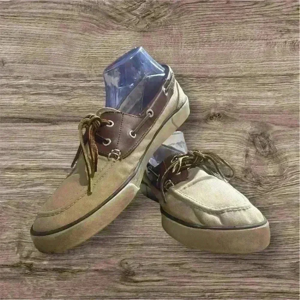 Ralph Lauren Polo Rylander boat shoes canvas/leather mens size‎ 12D